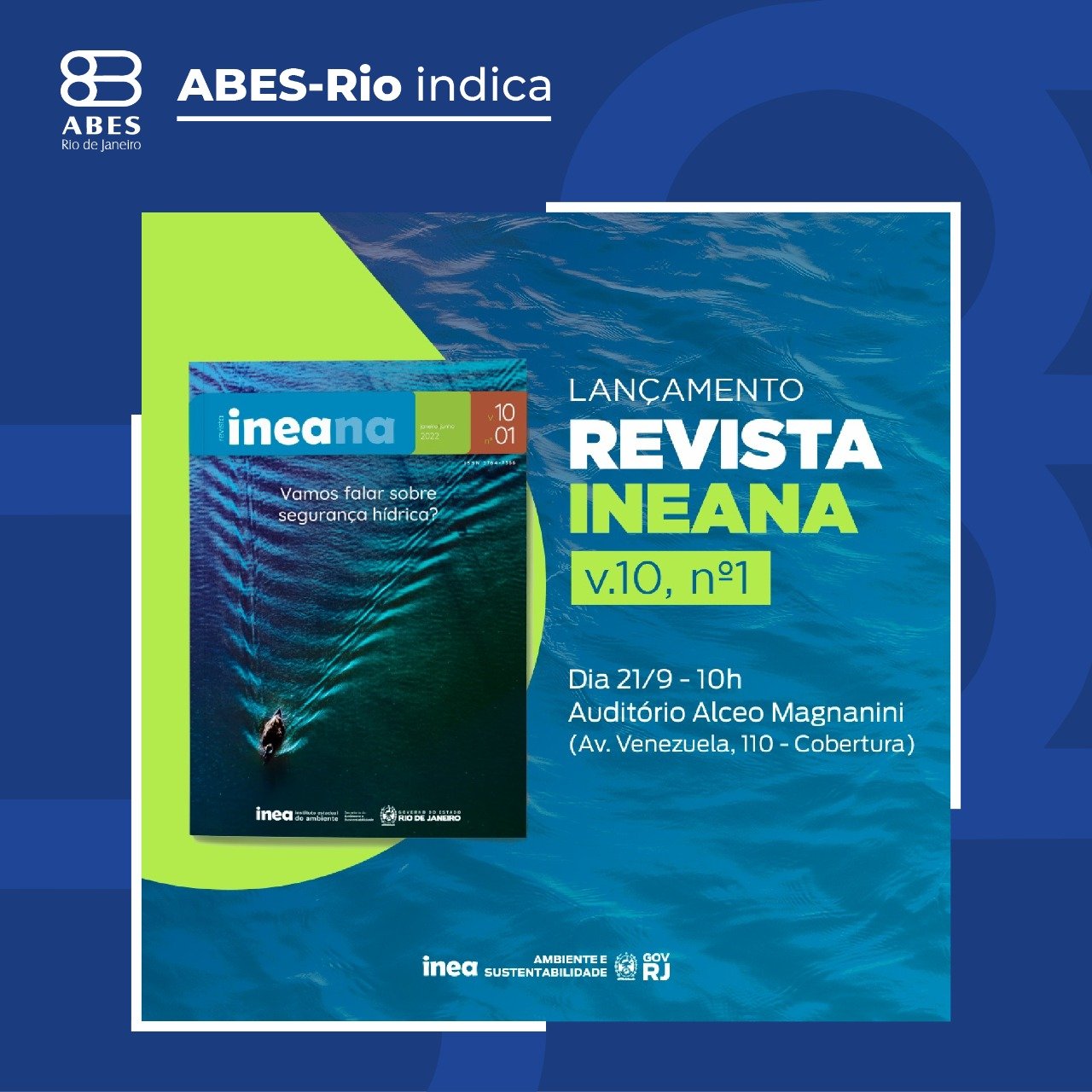 ABES Rio indica Revista Ineana Vamos falar de Segurança Hídrica