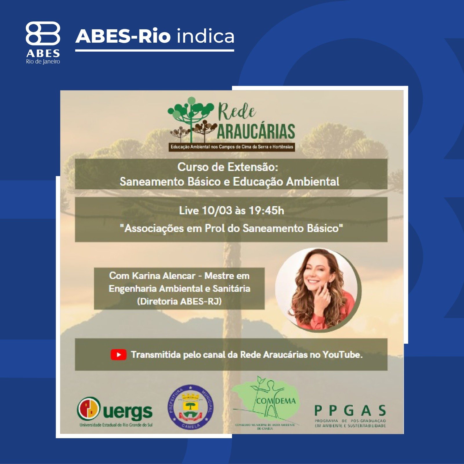 Abes Rio Indica Curso De Extens O Saneamento B Sico E Educa O